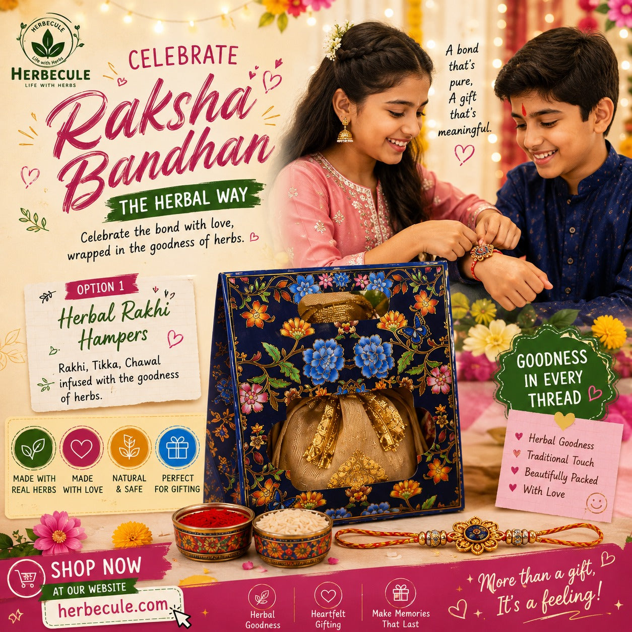 Herbal Rakhi Hampers